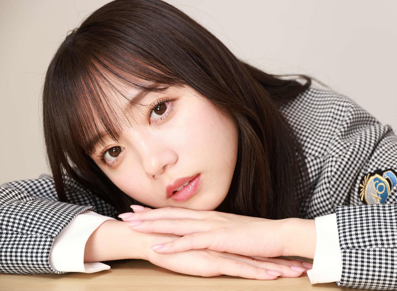 センターへの意気込みを語る齊藤京子（撮影・中島郁夫）