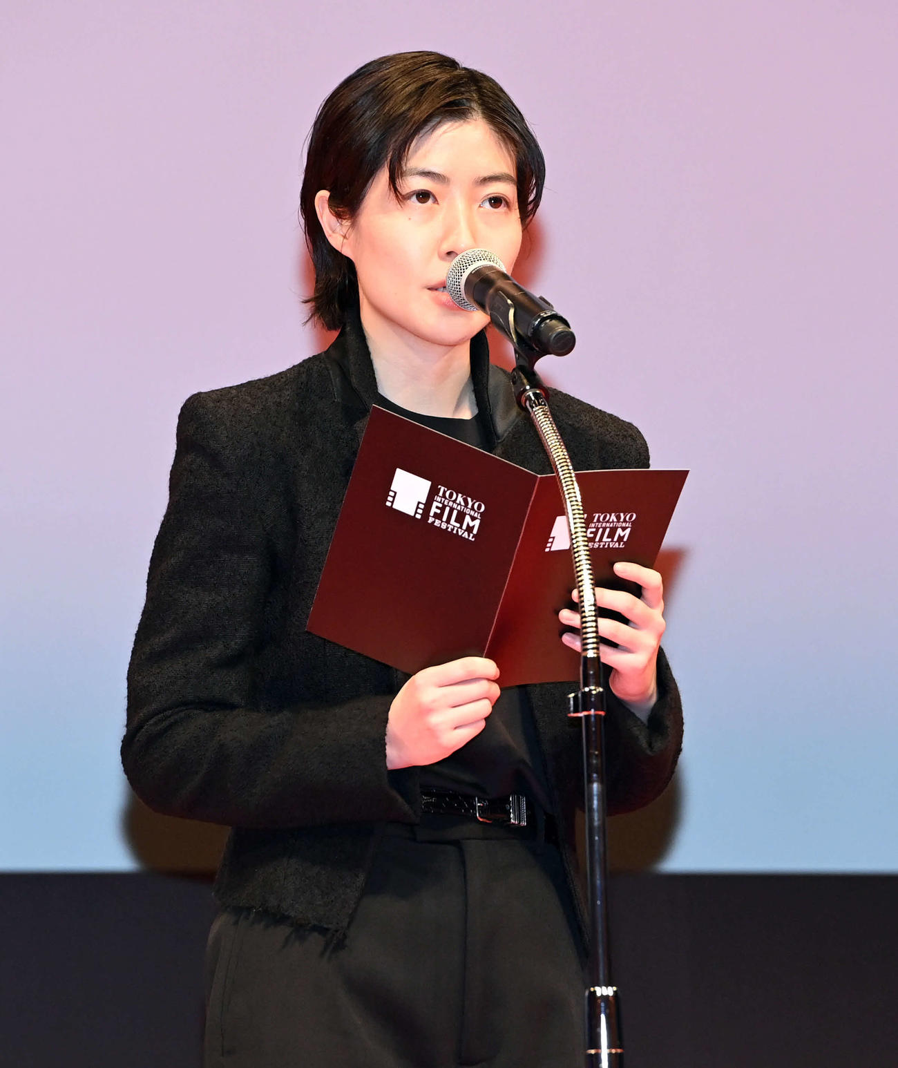 コンペティション部門の審査員を務めた韓国の俳優シム・ウンギョン（撮影・たえ見朱実）