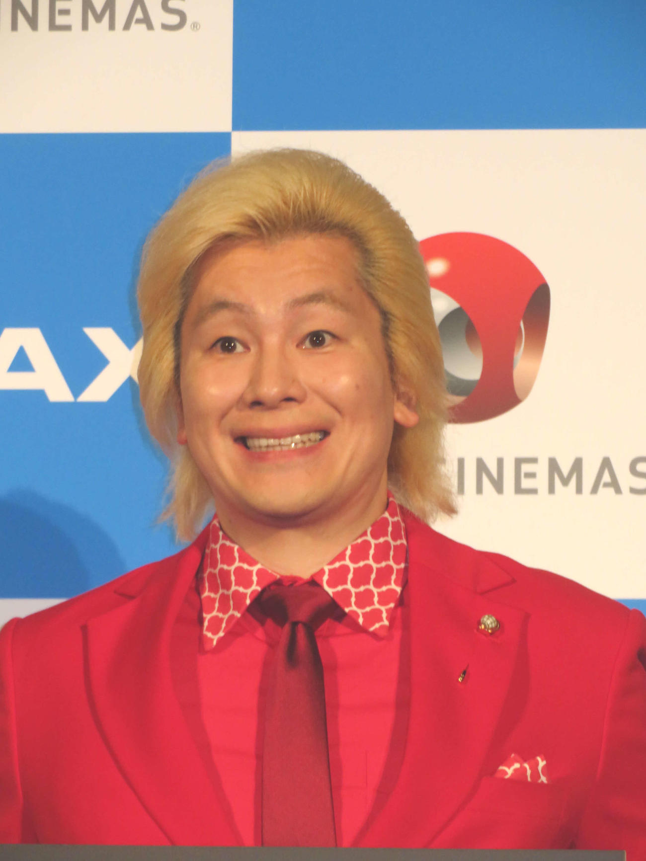TOHOシネマズ日比谷IMAXレーザー導入記念イベントに登壇したカズレーザー（撮影・村上幸将）