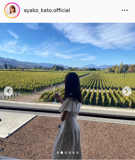 加藤綾子アナのインスタグラムより