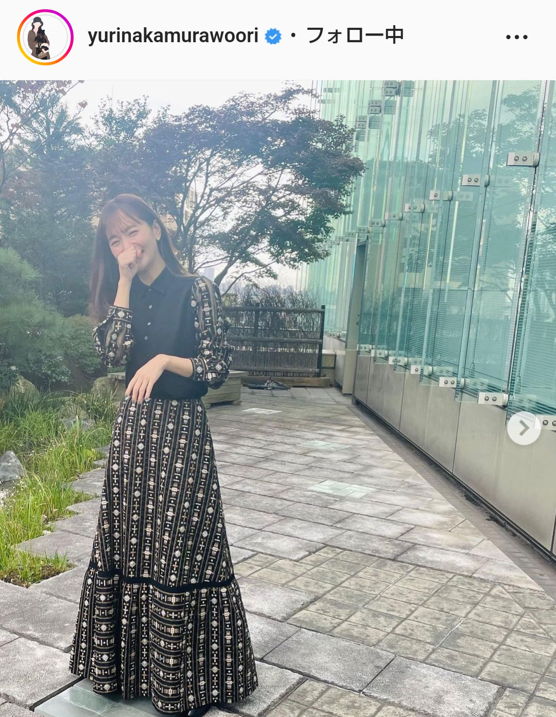 中村ゆりのインスタグラムより