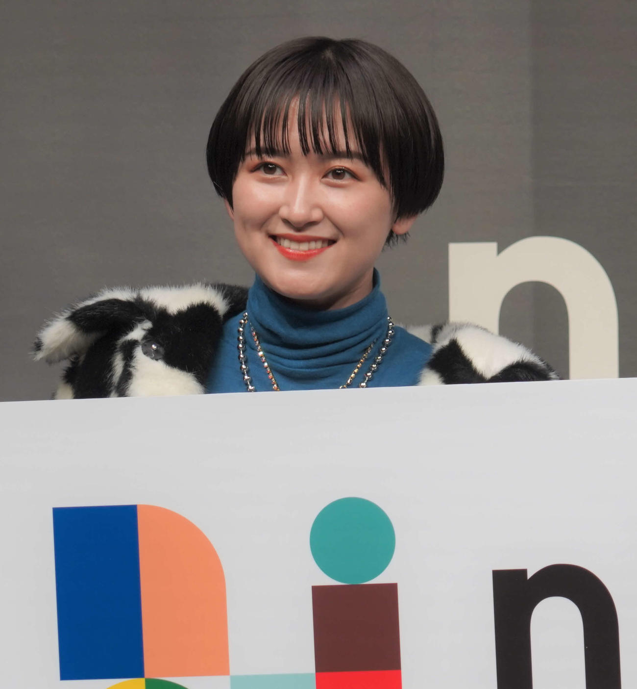 ZOZOの新サービス発表会に出席したお笑いコンビ、ラランドのサーヤ（撮影・佐藤成）