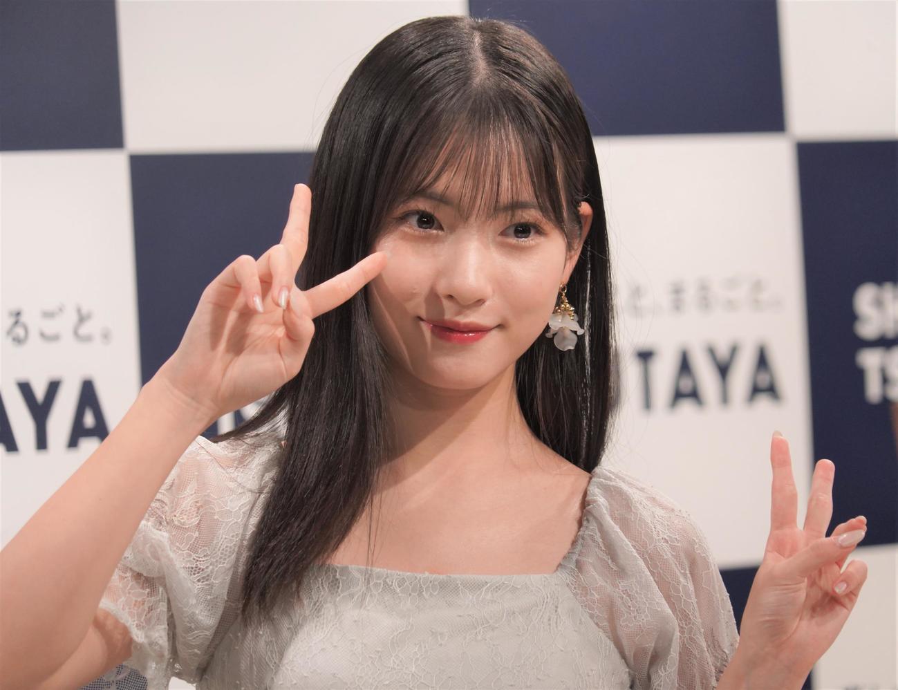 3冊目写真集「18’s Vacation」の発売記念イベントを行ったモーニング娘。’22北川莉央（撮影・佐藤成）