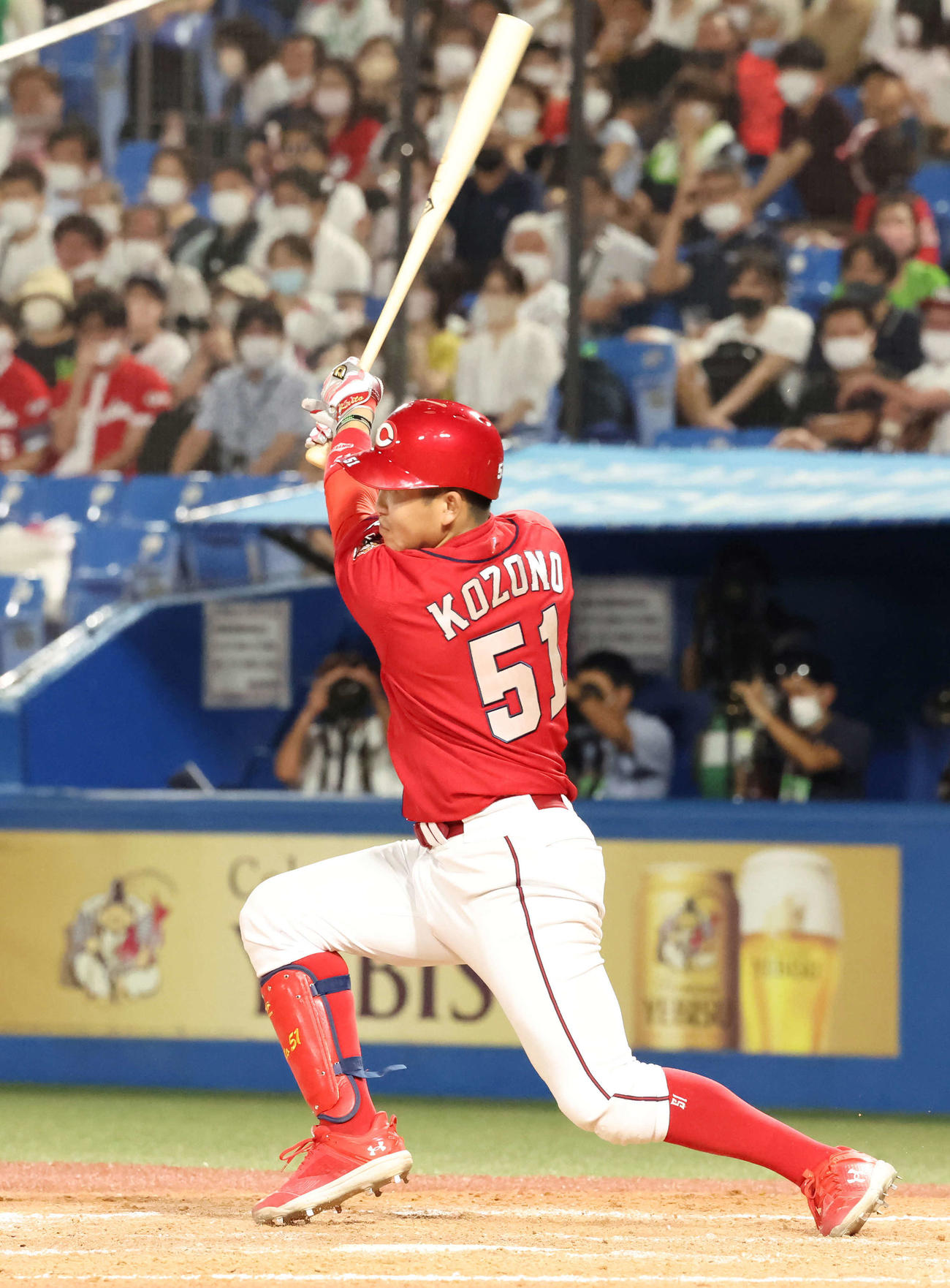 広島・小園海斗（22年7月22日撮影）