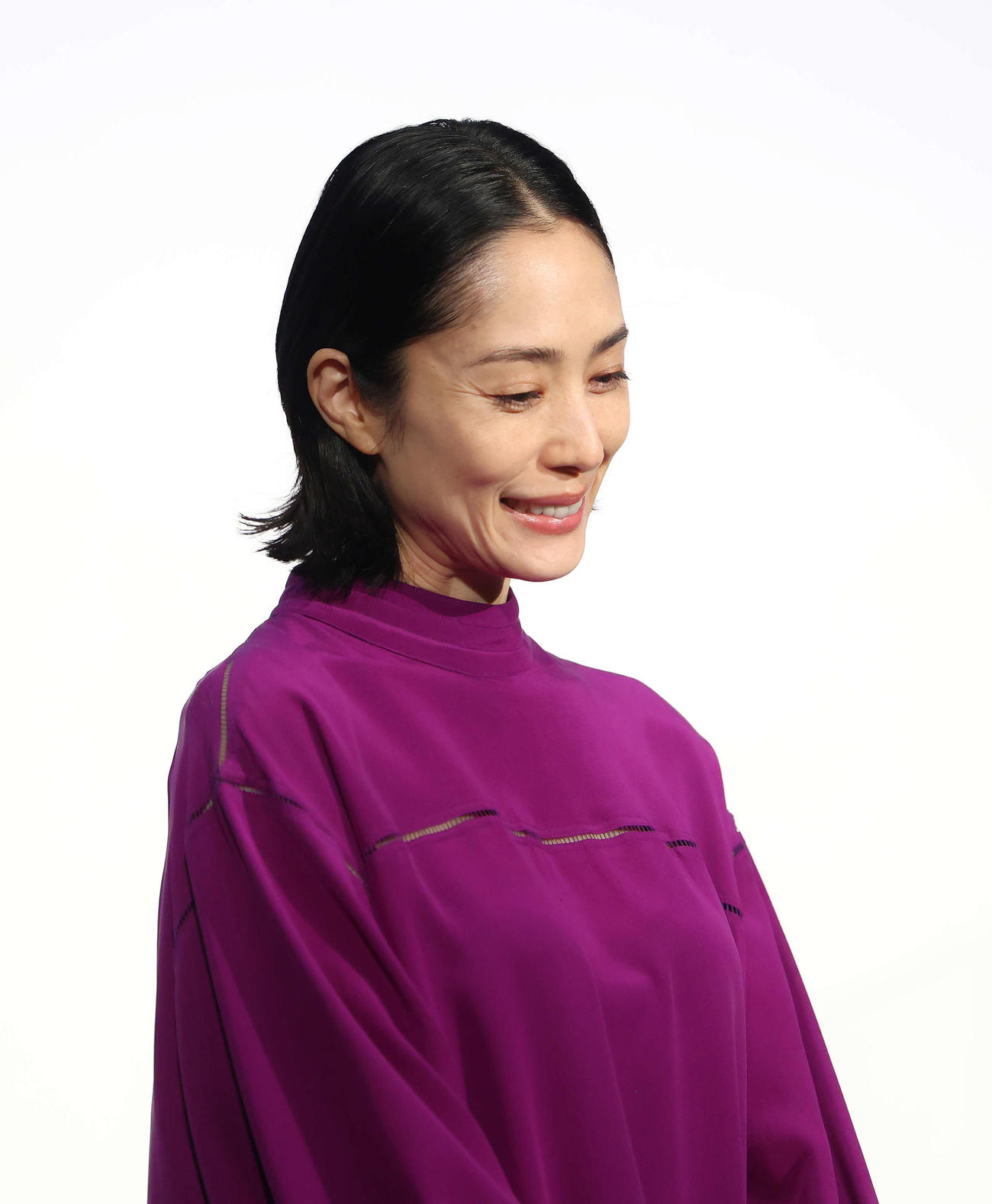 映画「すずめの戸締まり」公開初日舞台あいさつに臨む深津絵里（撮影・河田真司）
