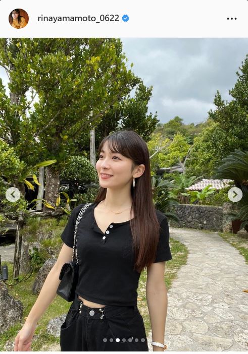山本里菜アナのインスタグラムより