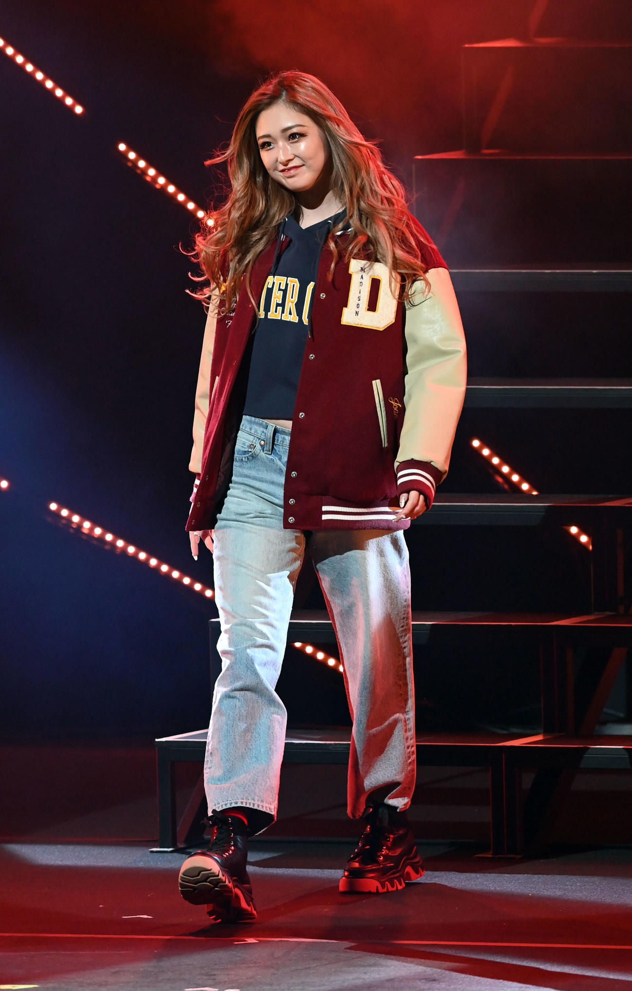 「TGC teen 2022 Tokyo supported Up－T」のファッションショーでポーズを決めるゆうちゃみ（撮影・たえ見朱実）