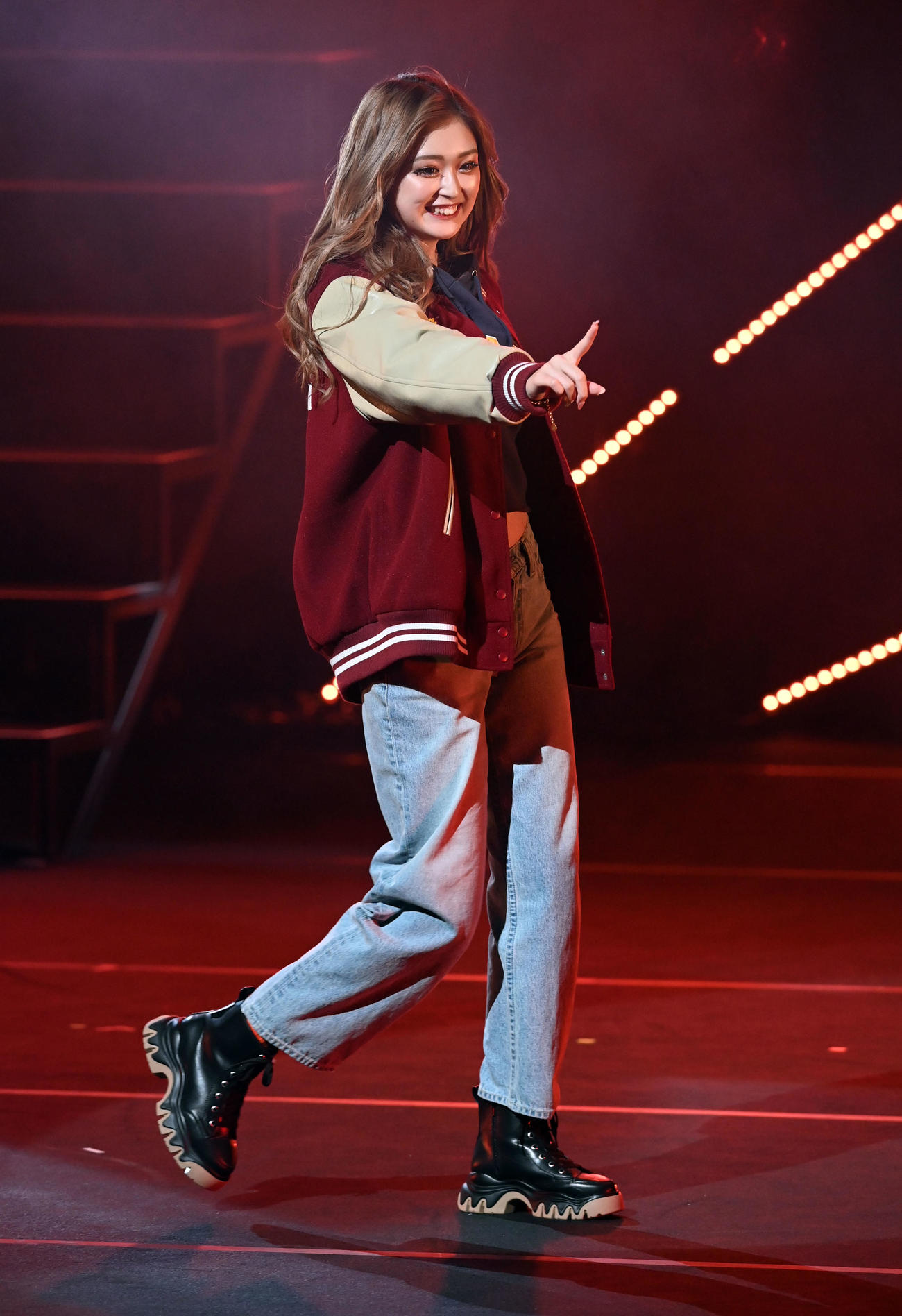 「TGC teen 2022 Tokyo supported Up－T」のファッションショーでポーズを決めるゆうちゃみ（撮影・たえ見朱実）