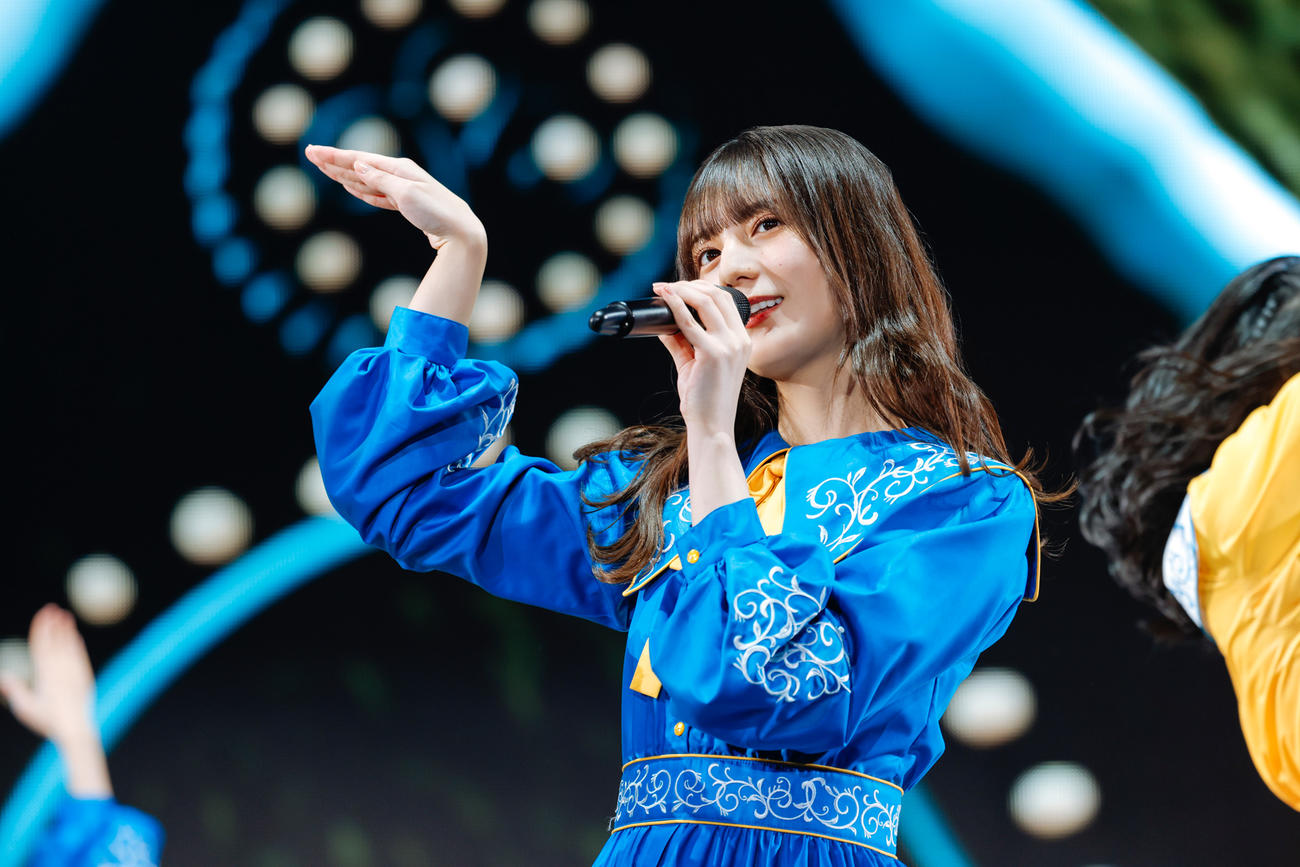 全国ツアーの千秋楽を迎えた日向坂46の小坂菜緒　（撮影・上山陽介）
