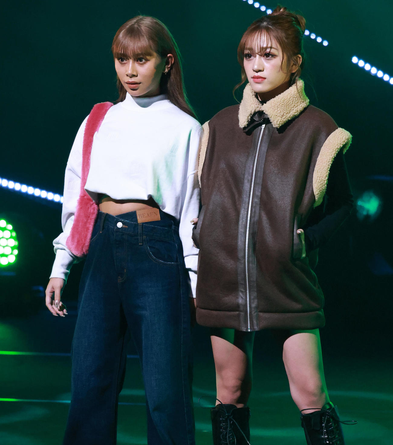 「TGC teen 2022 Tokyo supported by Up－T」に出演した松原愛海（左）と高澤凪（撮影・中島郁夫）