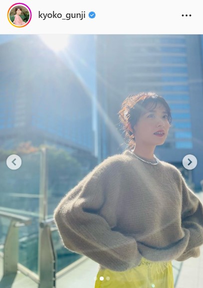 モコモコセーター姿の郡司恭子アナ