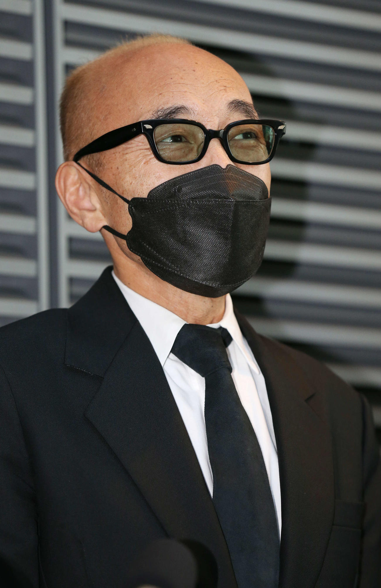 古谷一行さんのお別れの会に参列し思い出を語る竹中直人（撮影・宮地輝）