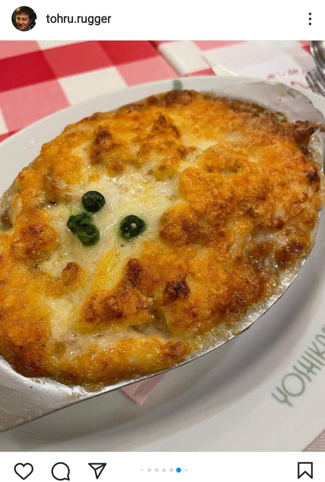 渡辺徹が息子・裕太の落語会の後に訪れた、老舗の洋食店（インスタグラムより）