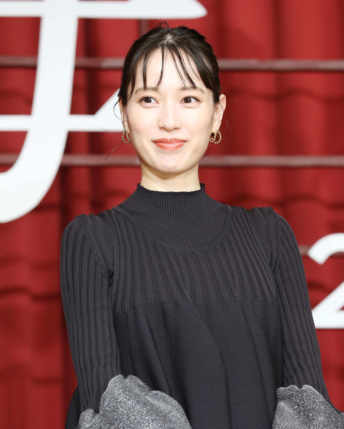 映画「母性」公開直前イベント　笑顔を見せる戸田恵梨香（撮影・宮地輝）