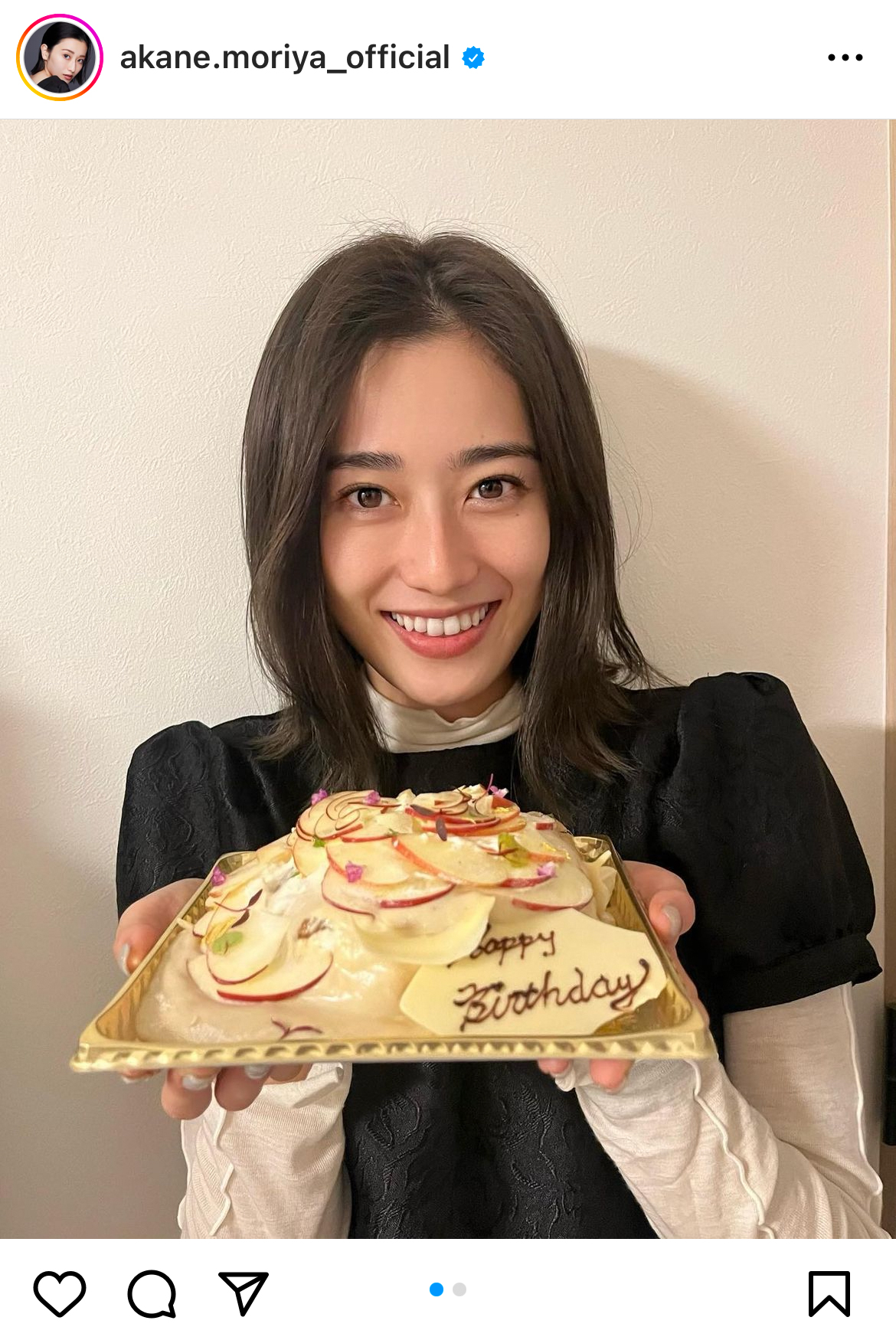 守屋茜のインスタグラムより