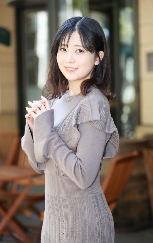 美しい笑みの熊谷彩春（撮影・宮地輝）
