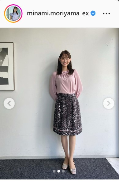 森山みなみアナウンサーのインスタグラムより