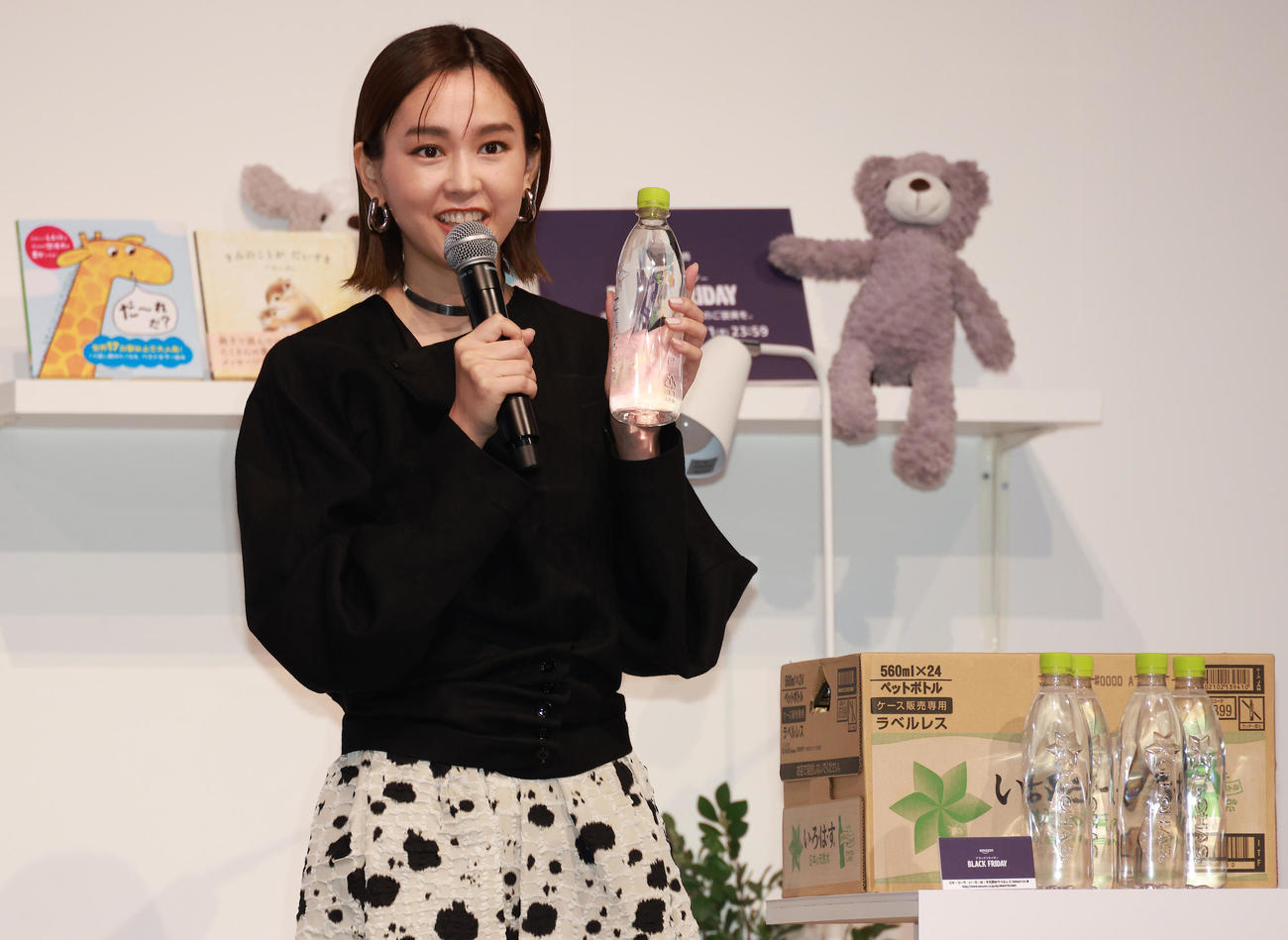Amazonブラックフライデー記者発表を行った桐谷美玲（撮影・中島郁夫）