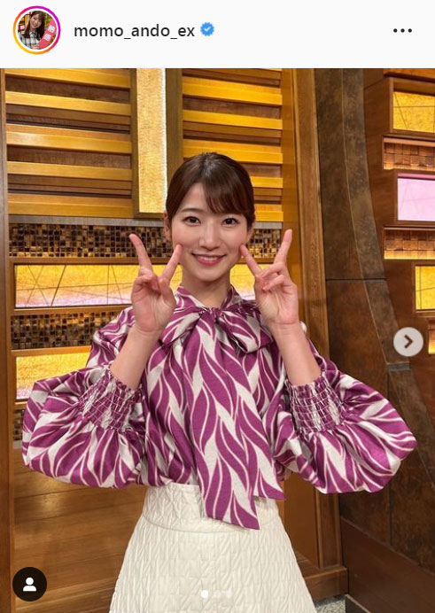 安藤萌々アナのインスタグラムより
