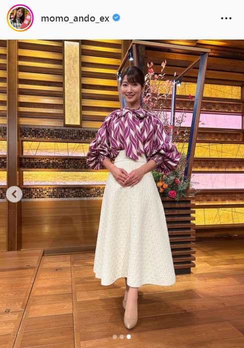 安藤萌々アナのインスタグラムより
