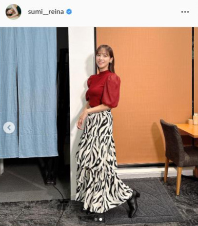 鷲見玲奈アナウンサーのインスタグラムより