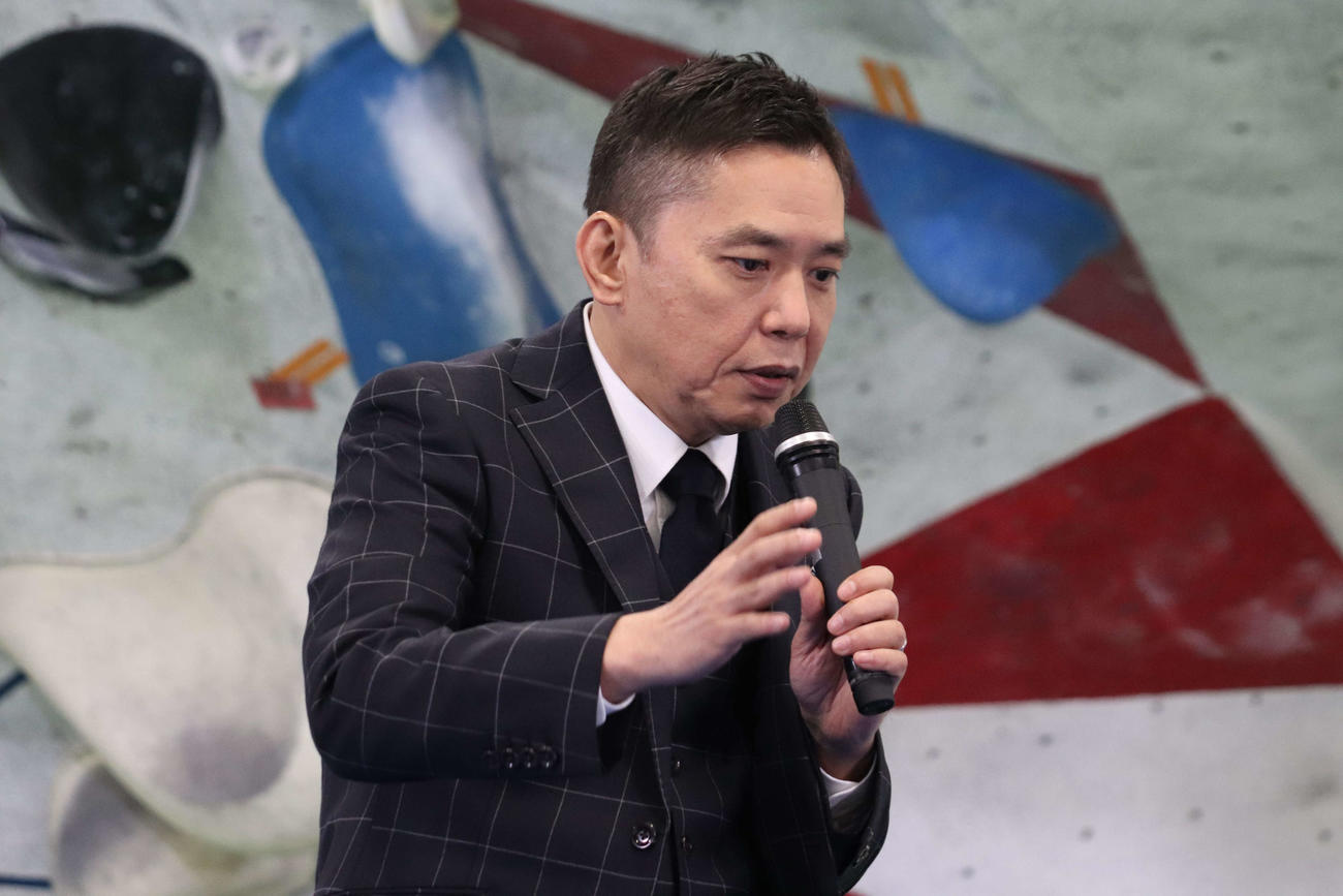 「TBS DOCS」チェアマン就任・大発表会に登壇した、爆笑問題の太田光（撮影・加藤理沙）