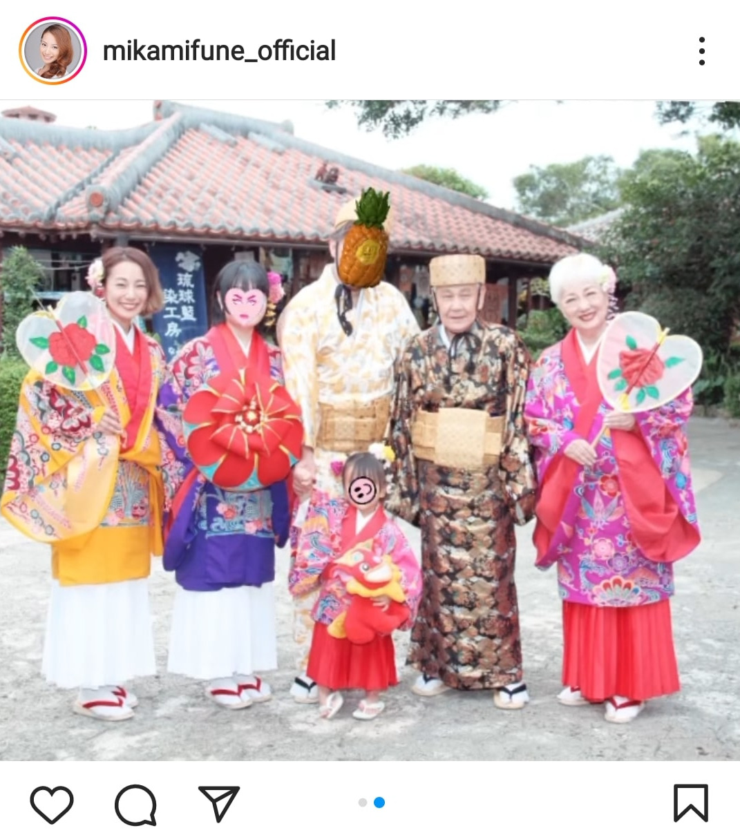 愛娘や親戚たちとの写真をアップした三船美佳（インスタグラムより）