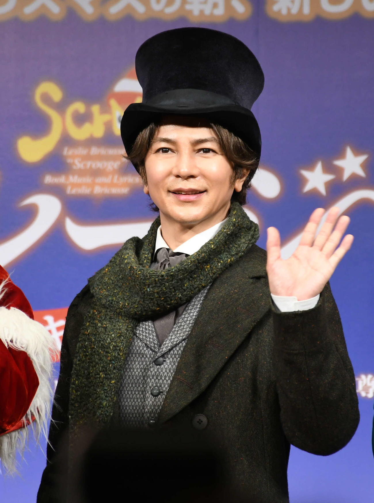 ミュージカル「スクルージ～クリスマス・キャロル～」製作発表記者会見で笑顔を見せる武田真治（撮影・大友陽平）