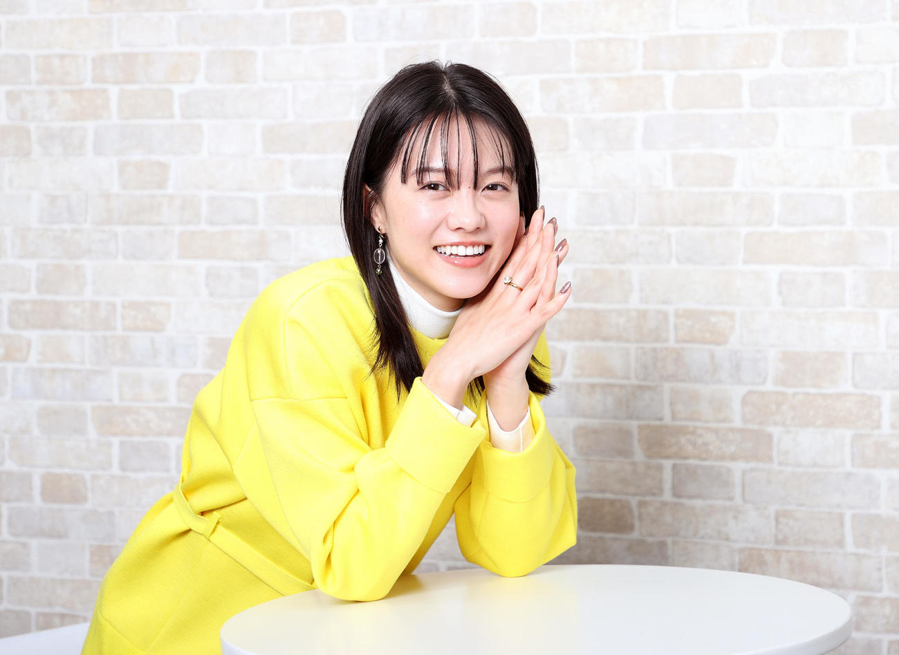 銭湯の明るい看板娘役を演じる志田彩良（撮影・鈴木正人）