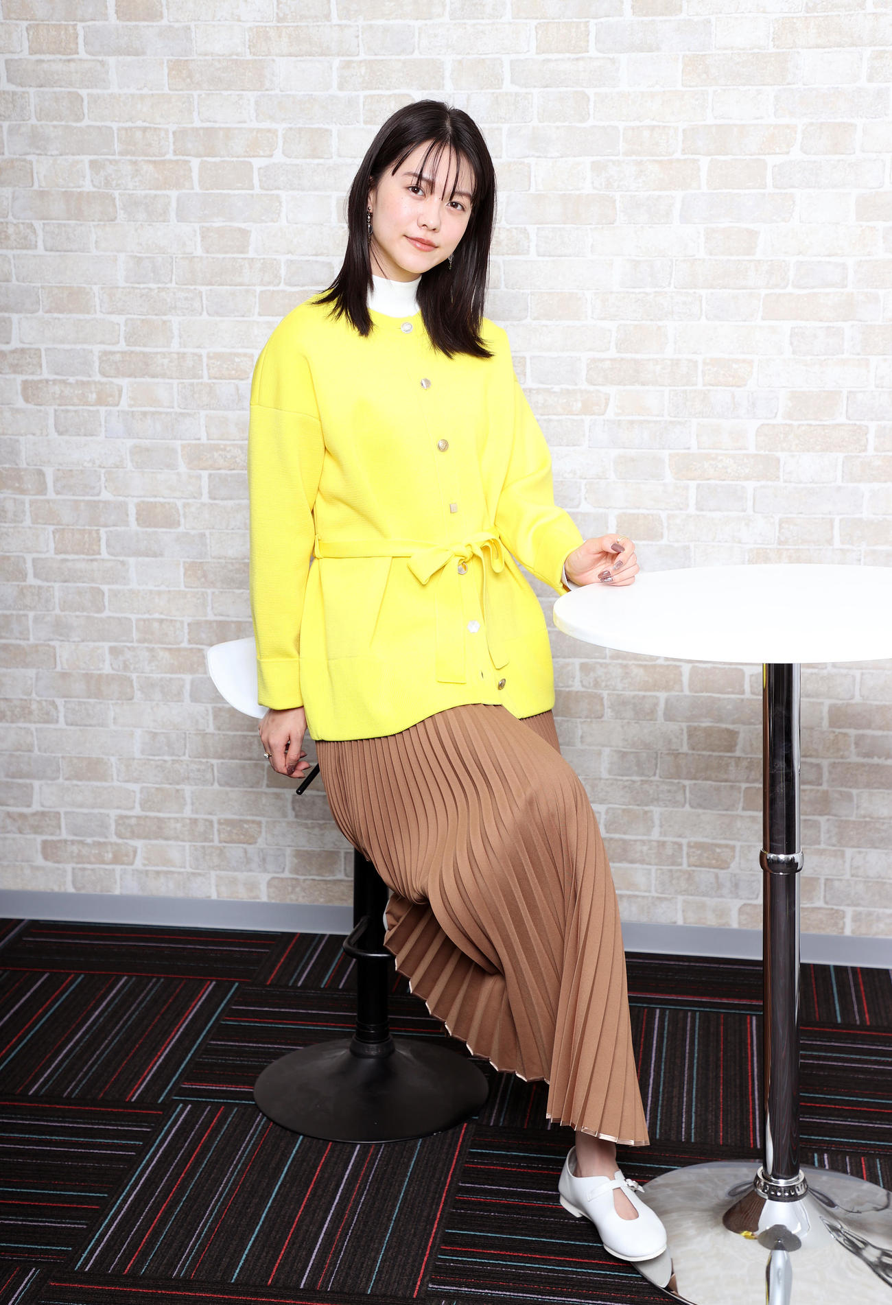 銭湯の明るい看板娘役を演じる志田彩良（撮影・鈴木正人）