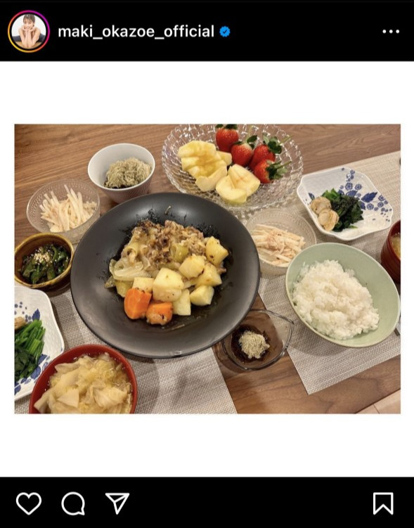 フリーアナウンサー岡副麻希のインスタグラムより
