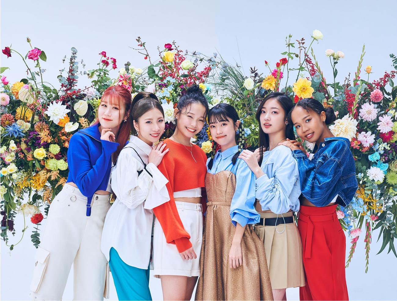TBS系「THE TIME，」で新体制初パフォーマンスを披露した、左からLittle Glee Monsterかれん、MAYU、ミカ、アサヒ、結海、miyou