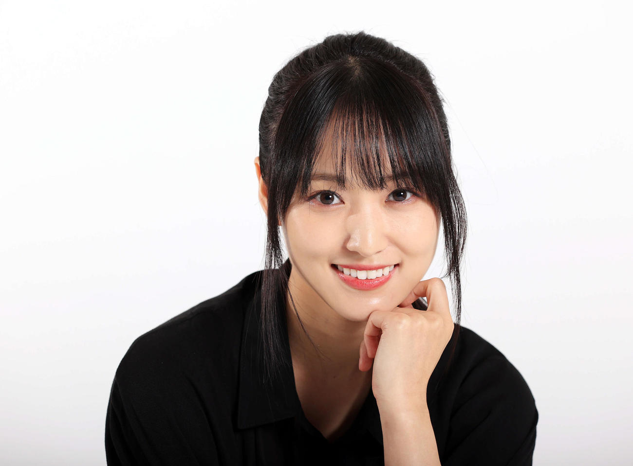 沖田総司を演じる菅井友香　顔（撮影・浅見桂子）