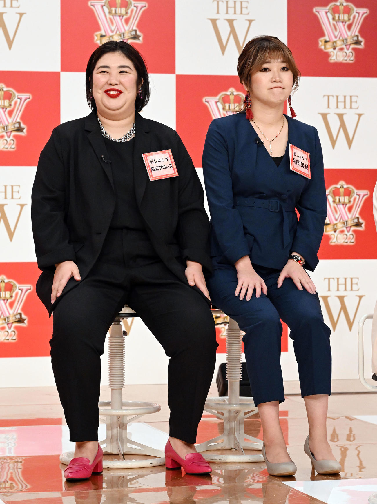 決勝進出が決まった紅しょうが（撮影・滝沢徹郎）