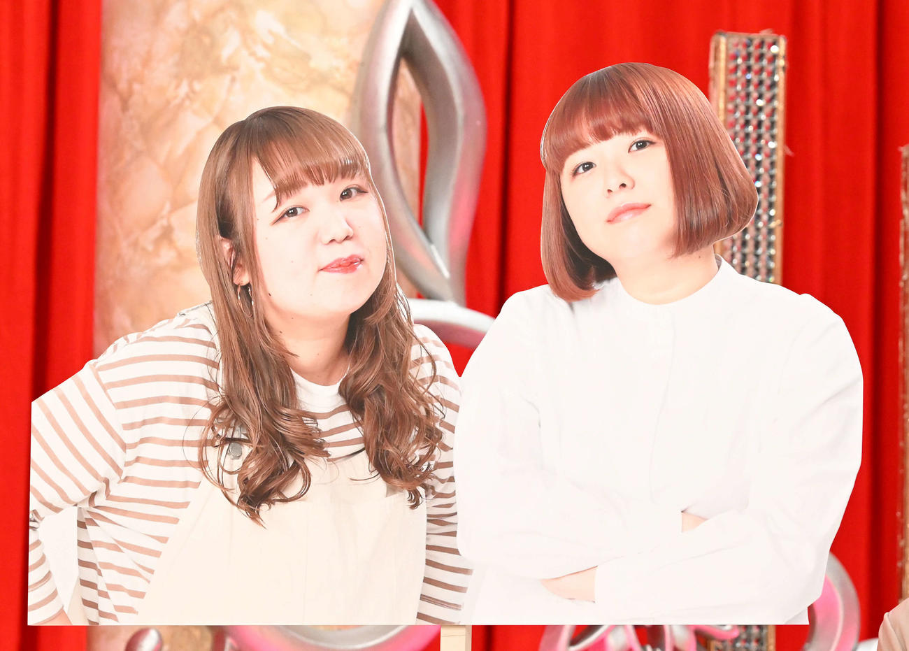 会見を欠席しパネルの登場となったTEAM BANANA（撮影・滝沢徹郎）