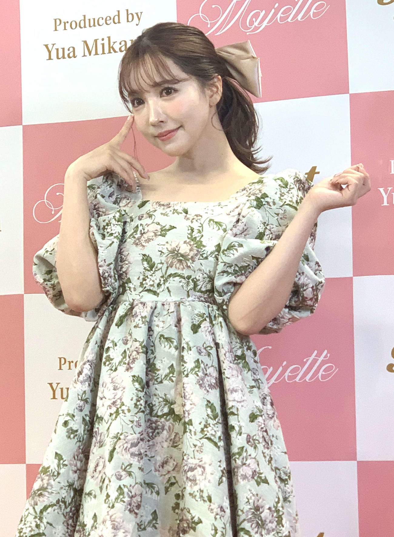 イベントに出席した三上悠亜（撮影・松尾幸之介）