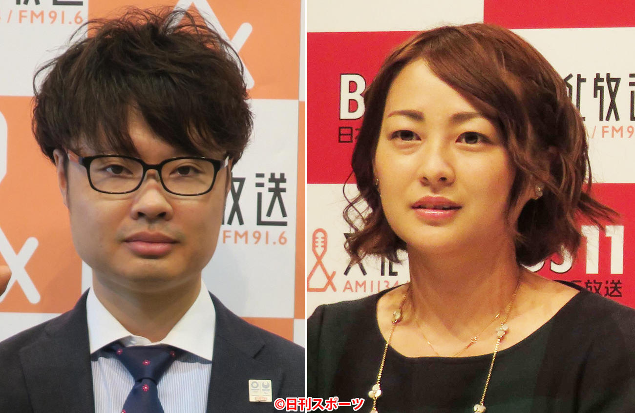 柏原竜二さん（左）、八木菜緒アナウンサー