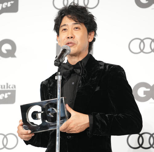 「GQ MEN OF THE YEAR 2022」で取材に応じる大泉洋（撮影・鈴木みどり）
