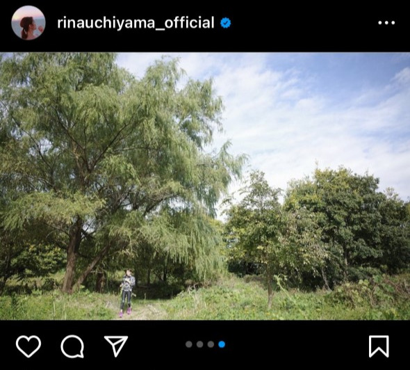 内山理名のインスタグラムより