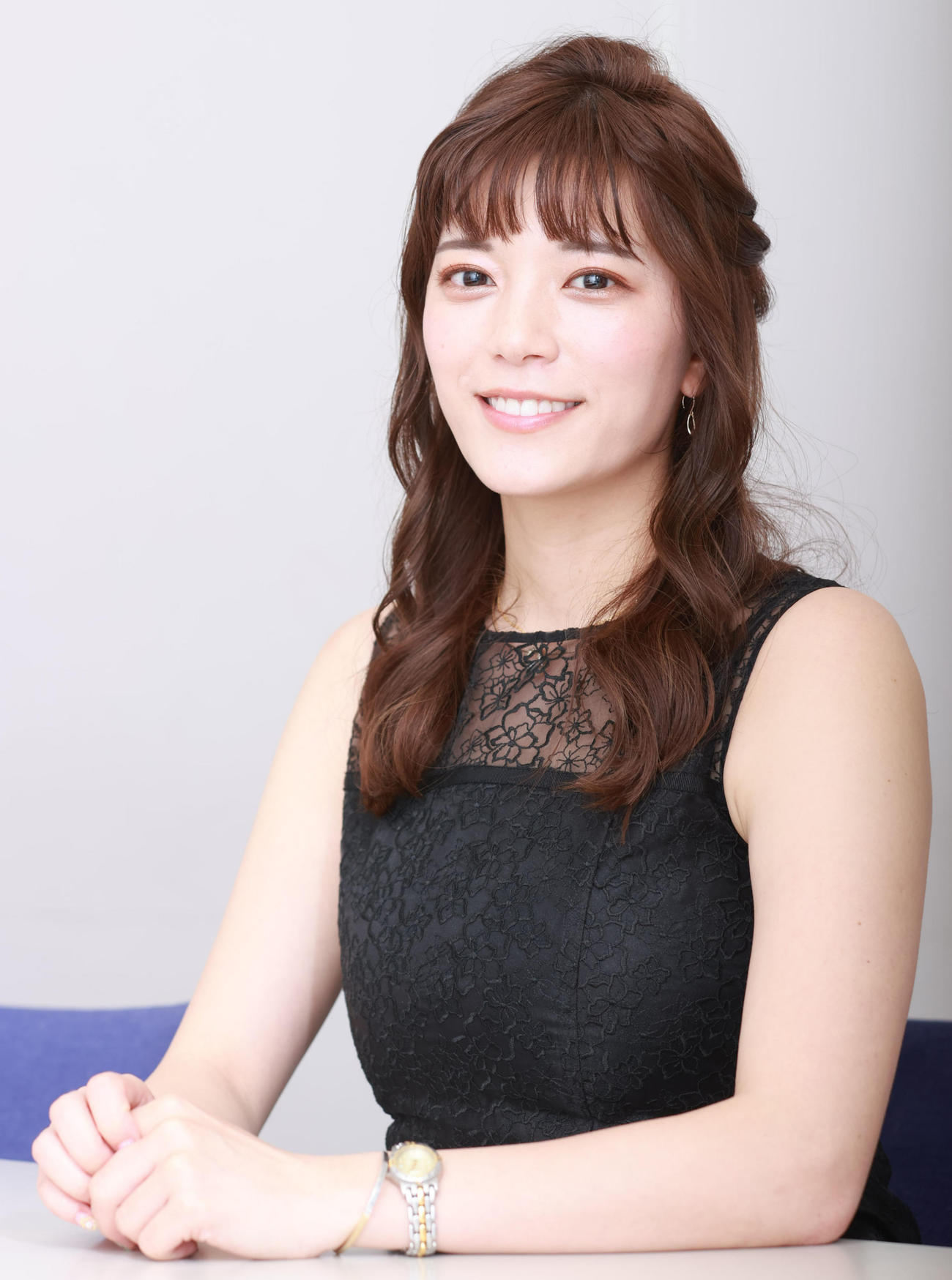 テレビ朝日の三谷紬アナウンサー（2021年4月2日撮影）
