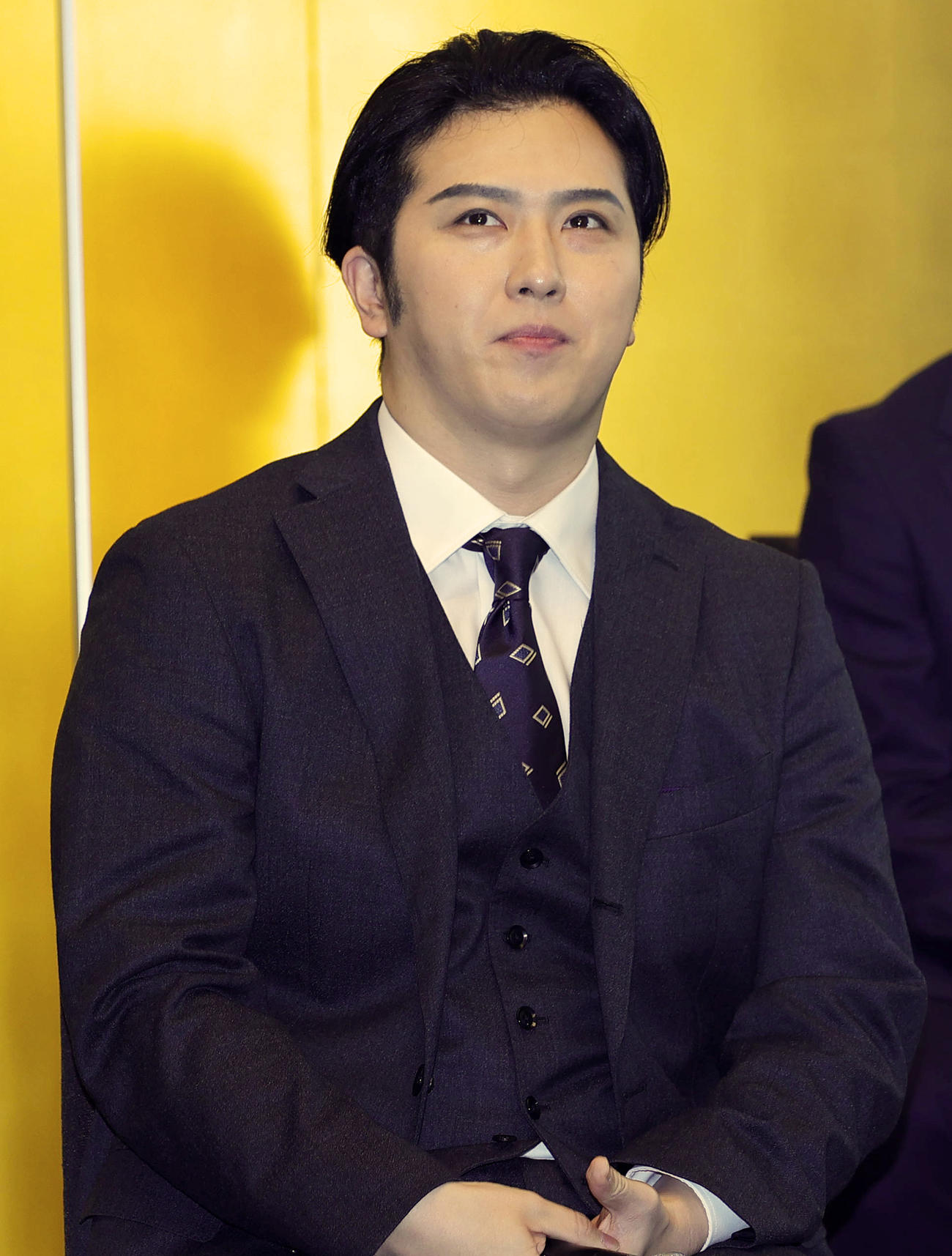 「新春浅草歌舞伎」制作発表に出席した尾上松也（撮影・野上伸悟）