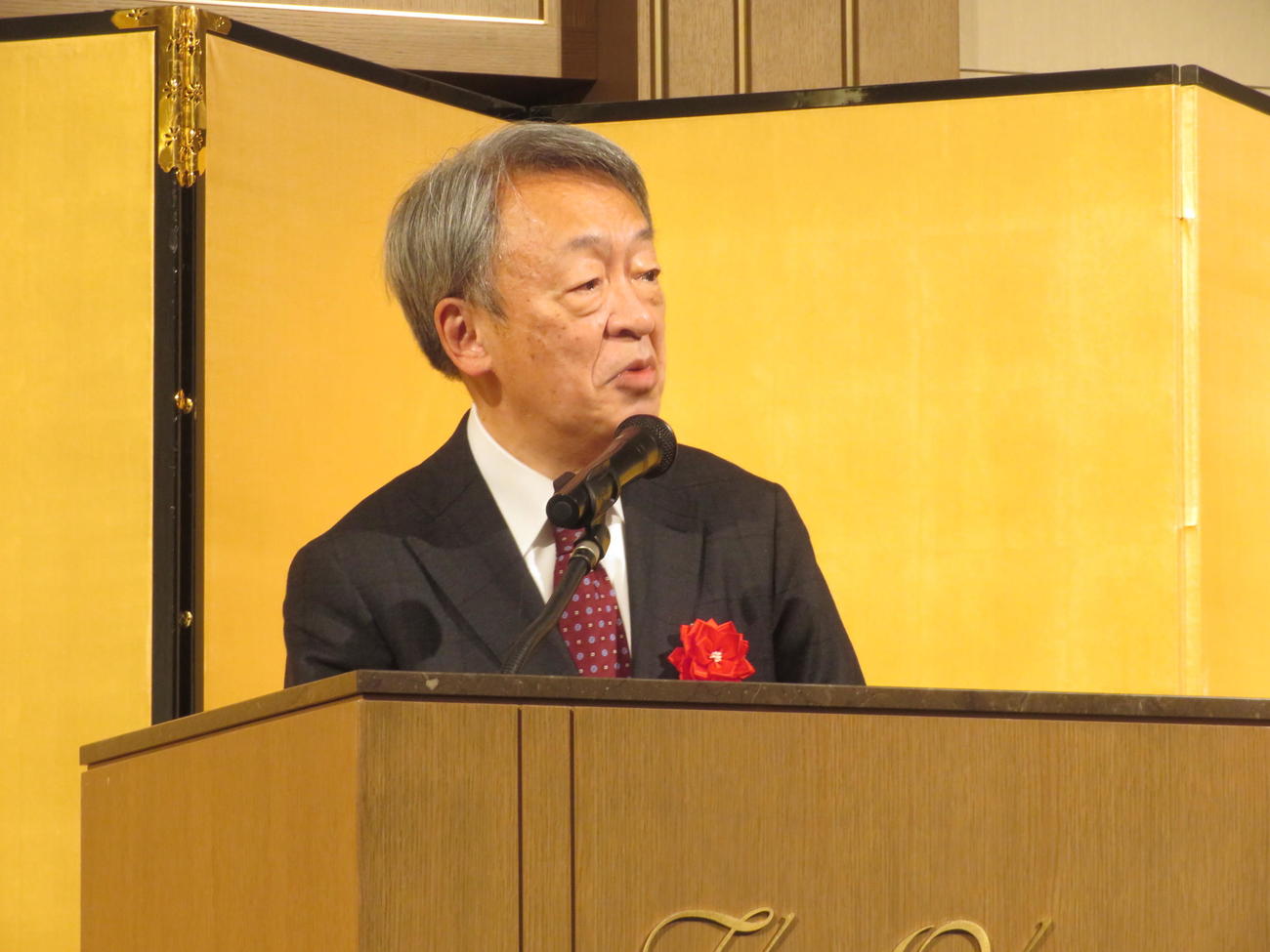 「第七十回菊池寛賞」贈呈式に出席した選考顧問の池上彰氏