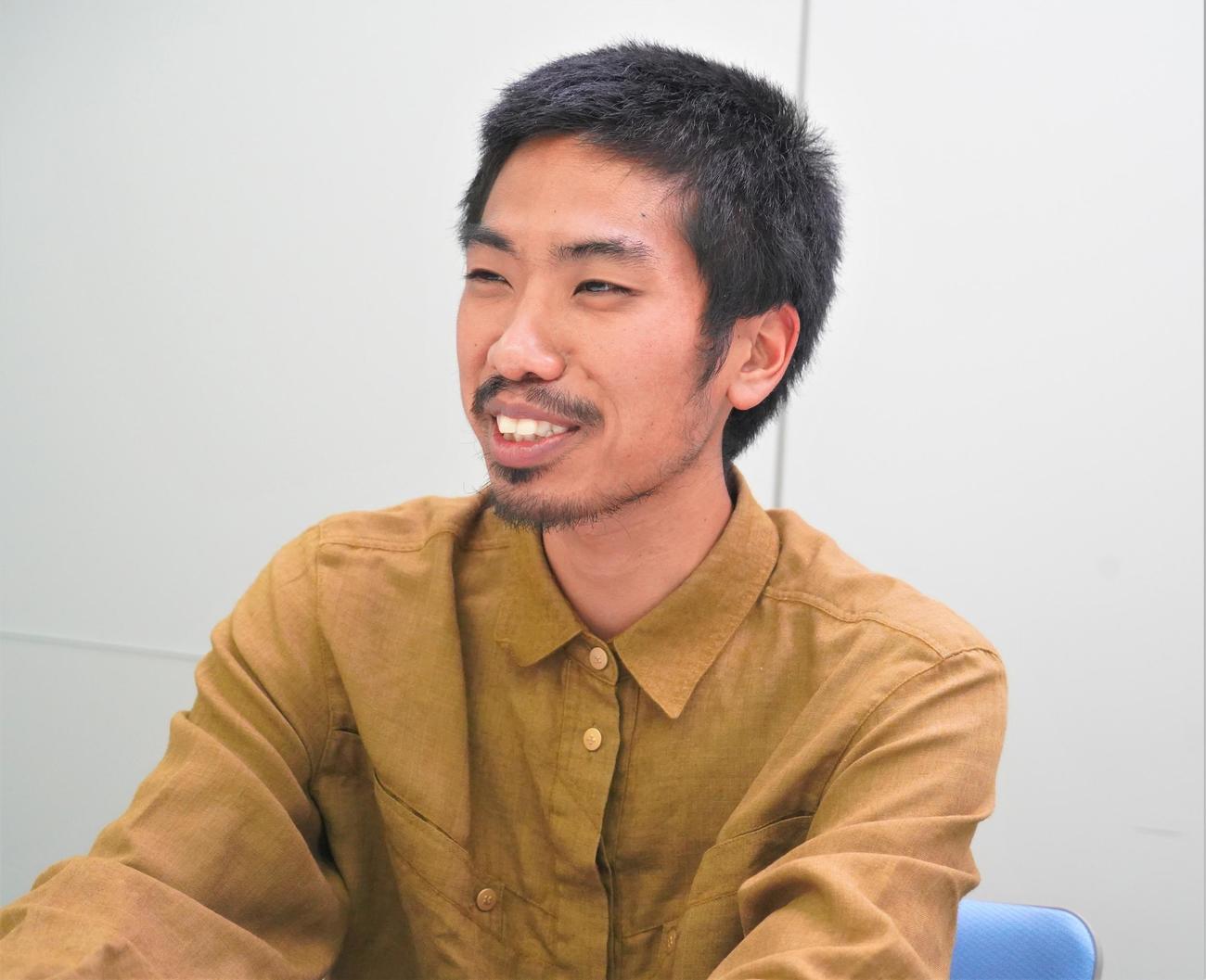 10月スタートのTBS系新番組「不夜城はなぜ回る」を担当する大前プジョルジョ健太ディレクター（撮影・佐藤成）