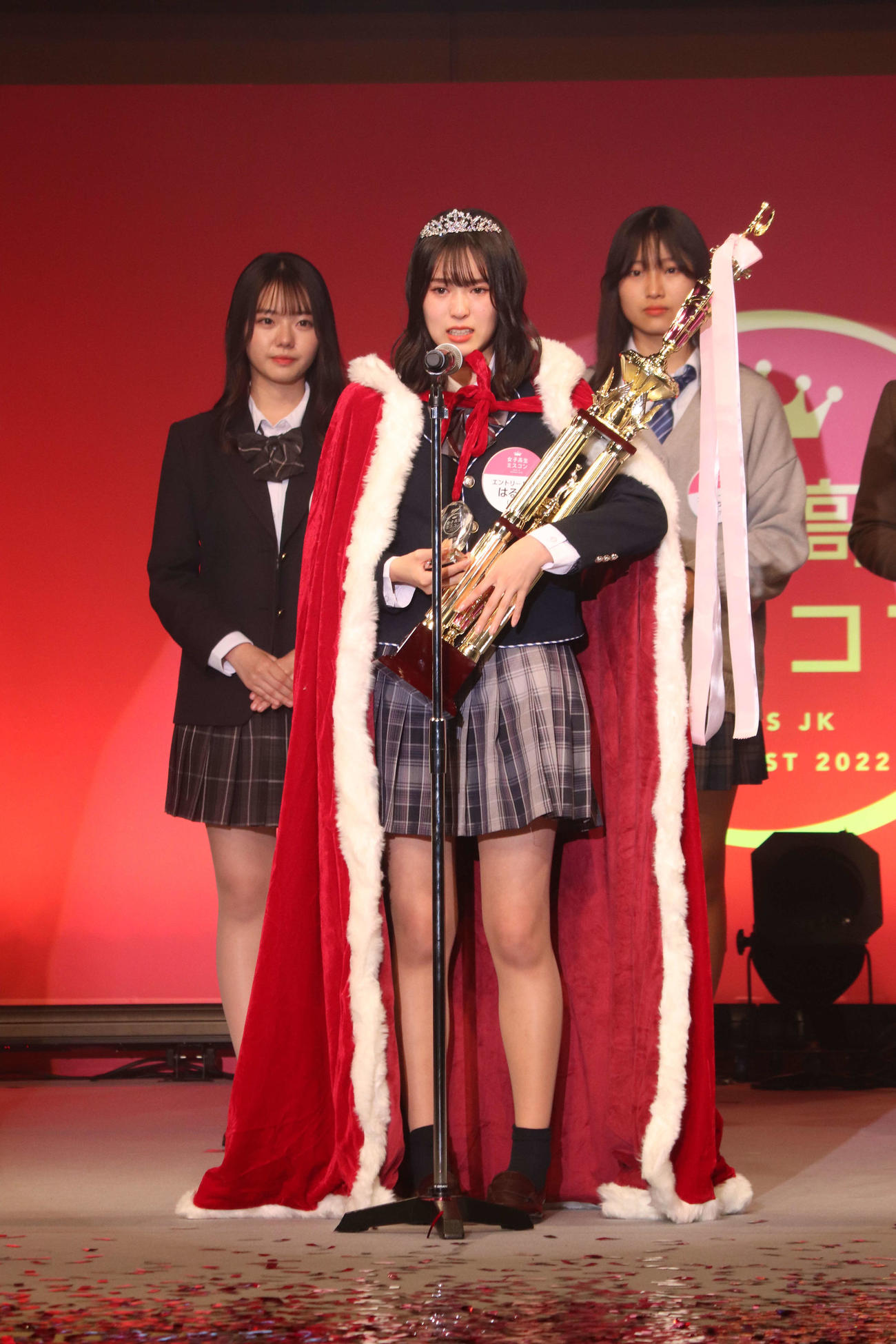 「女子高生ミスコン2022」でグランプリとSNOW賞のダブル受賞に輝いた、山口県出身の高校1年生、はるちさん（撮影・加藤理沙）