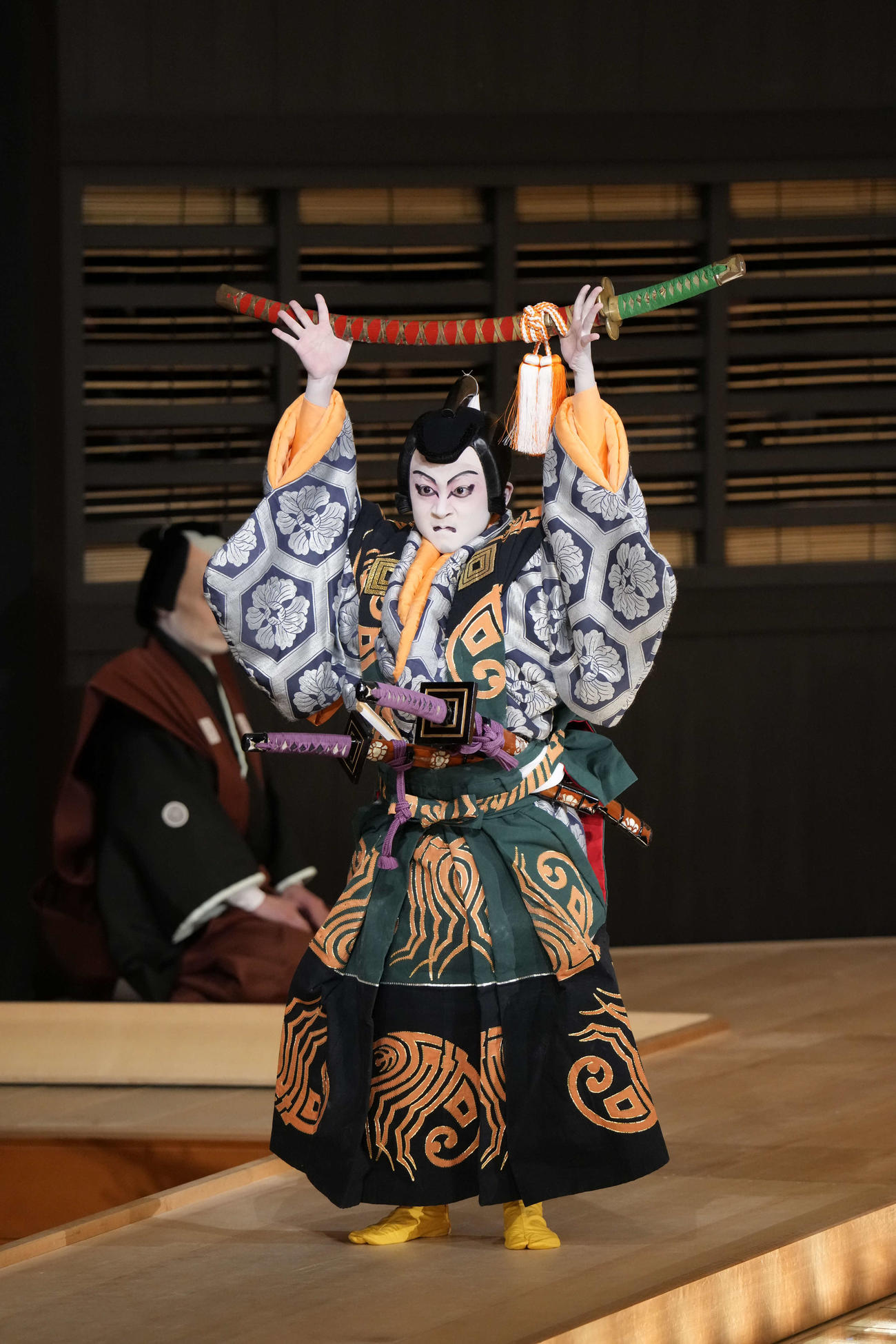 「毛抜」で粂寺弾正を演じる市川新之助〓（○の中に小文字のC）松竹