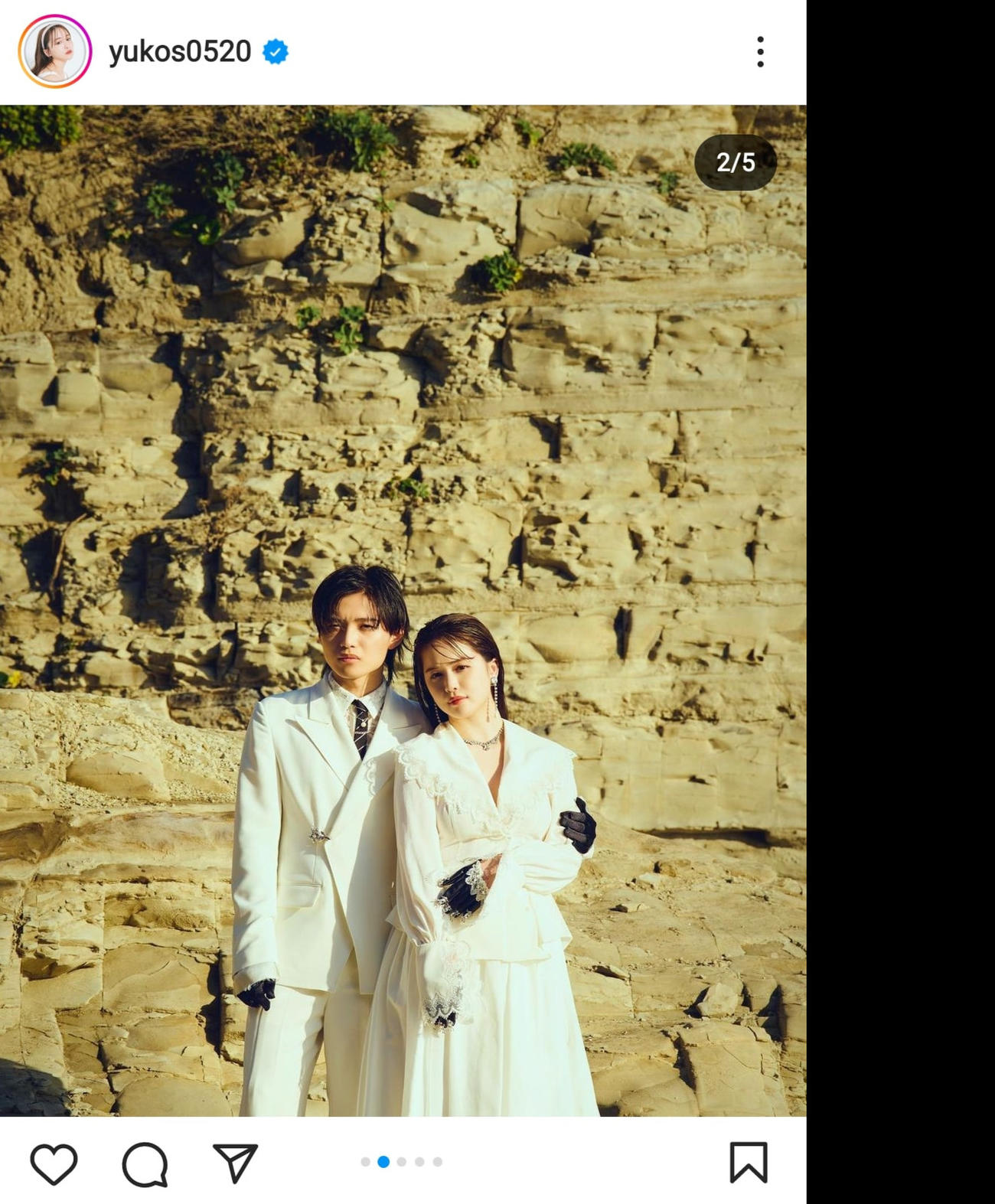 インスタグラムで「Dios」のボーカルたなかとツーショット写真を掲載した“ゆうこす”こと菅本裕子