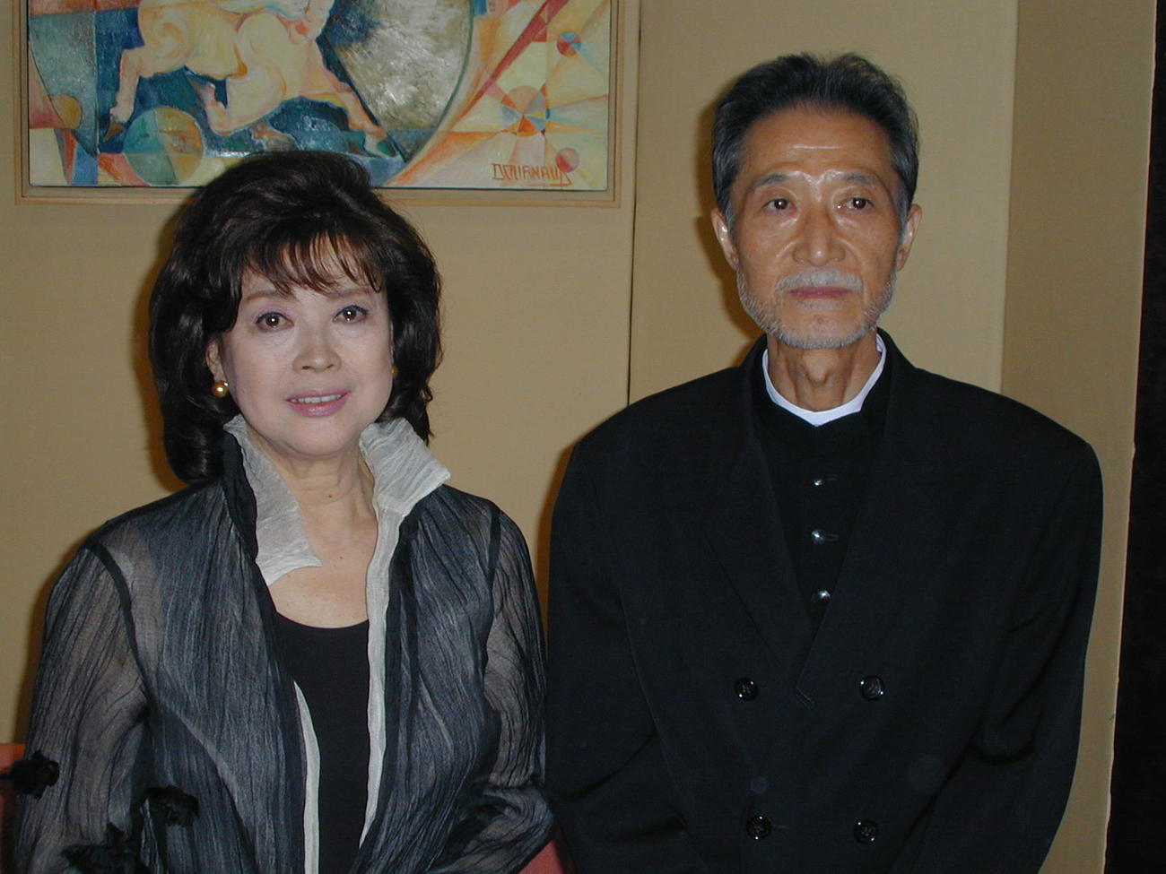 02年カンヌ映画祭　吉田喜重監督（右）と岡田茉莉子