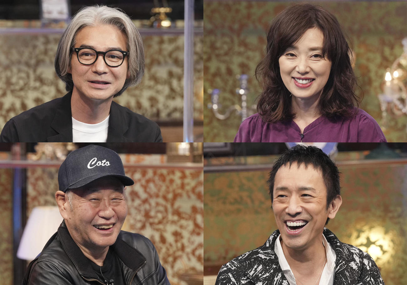 フジテレビ「人志松本の酒のツマミになる話」に出演する上段左から吉岡秀隆、大塚寧々、下段左から泉谷しげる、筧利夫（C）フジテレビ