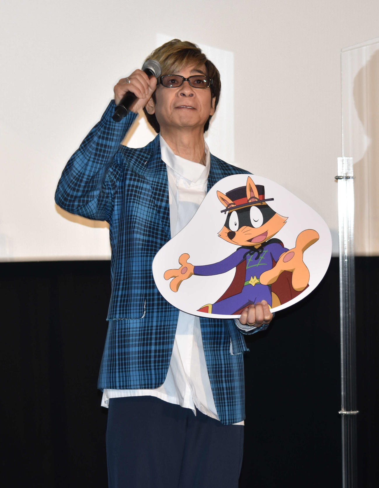 全国公開中の主演アニメ映画「映画かいけつゾロリ　ラララ♪スターたんじょう」の公開記念舞台あいさつに登壇した声優山寺宏一