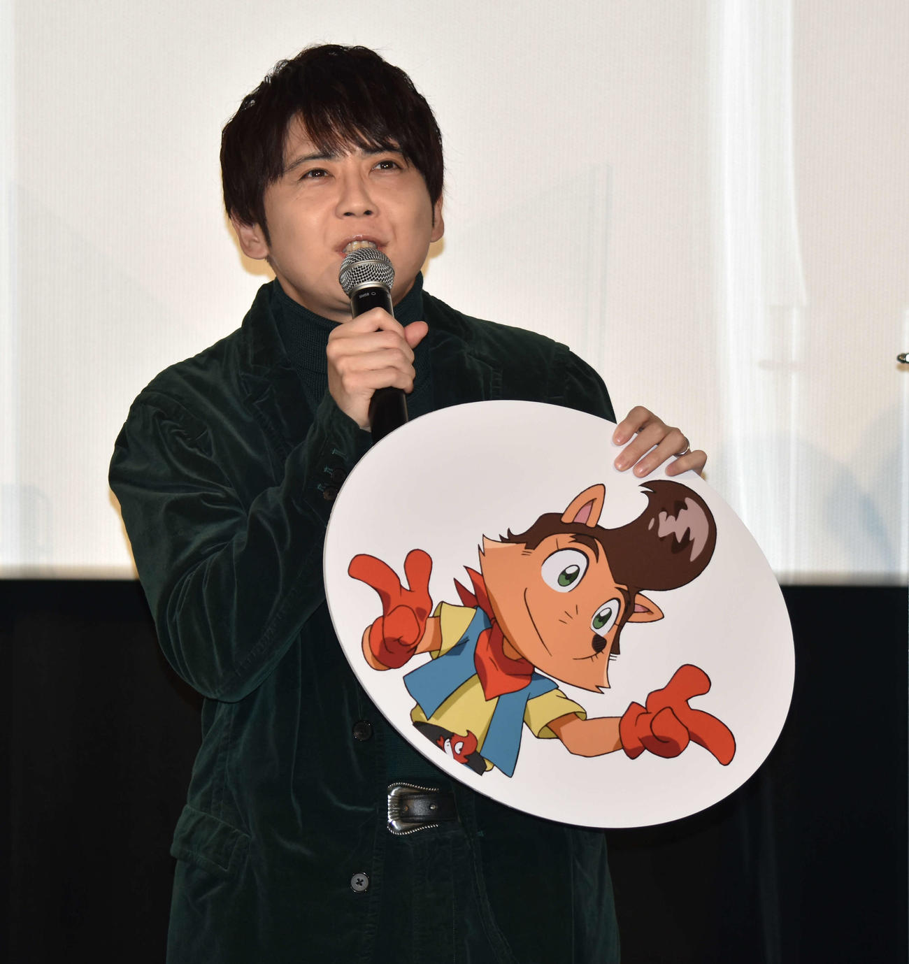 全国公開中の出演アニメ映画「映画かいけつゾロリ　ラララ♪スターたんじょう」の公開記念舞台あいさつに登壇した声優梶裕貴
